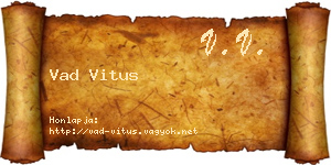 Vad Vitus névjegykártya